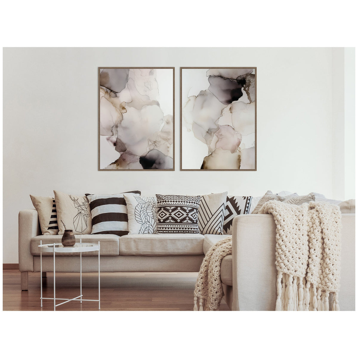 Smoke No. 1 & No. 2 2 Piece Framed Canvas Wall Art Set by Amy Lighthall