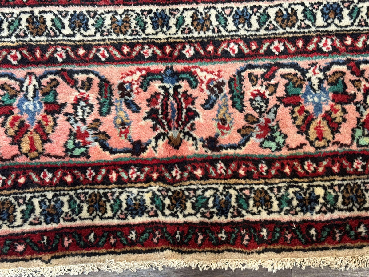 Palace Size Persian Rug 10 x 21 ft, Antique Hamadan Bibikabad Carpet, Handmade Antique Wool Oversized Rug, Ivory, Semi Open Field - Jewel Rugs, view 6