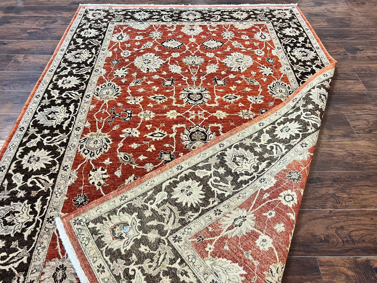 Pakistani Oriental Rug 6x9, Red, Floral Allover, Handmade Wool Rug, Peshawar Chobi Rug, Pak Persian Carpet 6 x 9 - Jewel Rugs, view 12