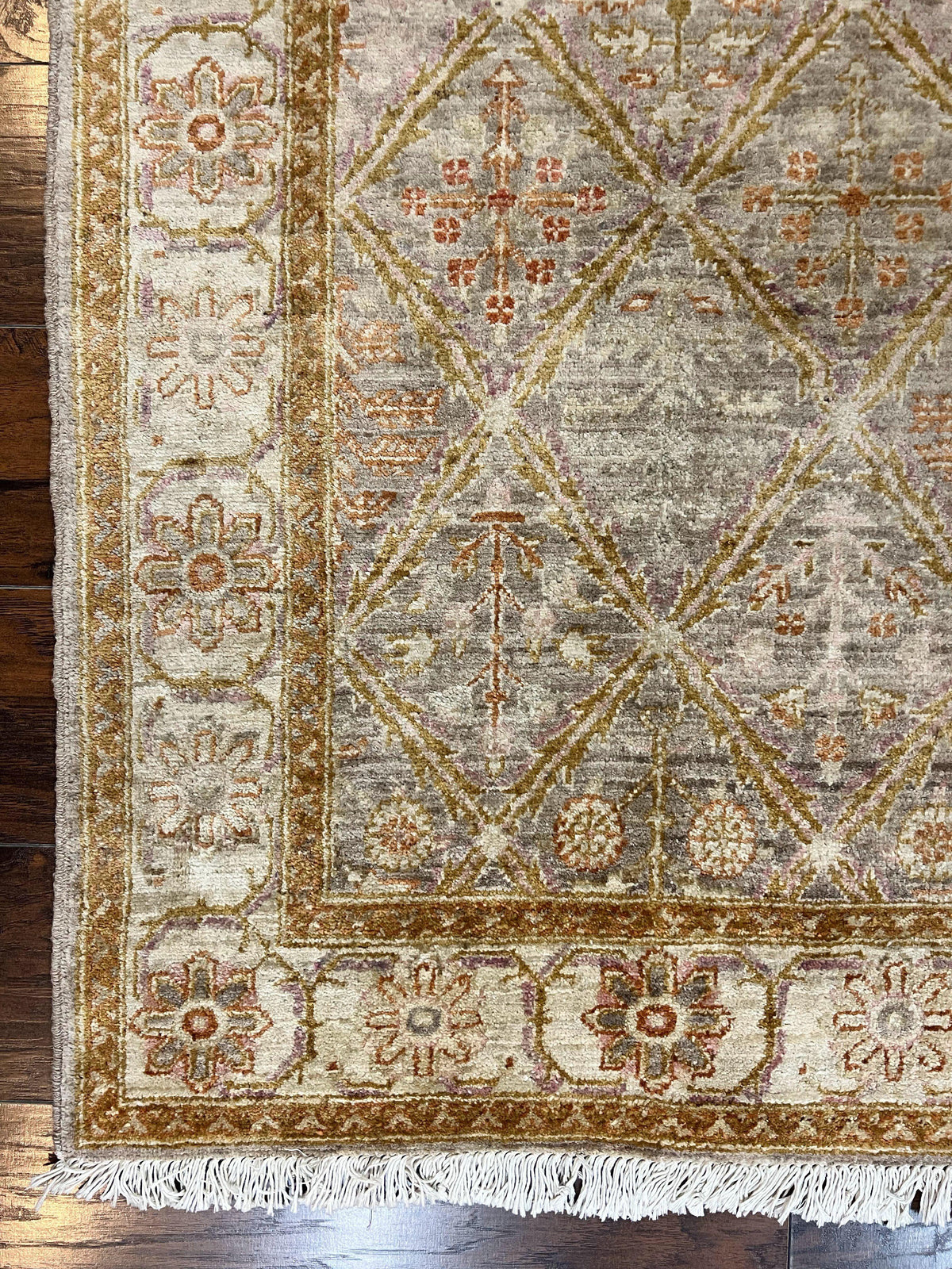 Pakistani Peshawar Rug 3x5, Safavieh Wool Handmade Hand Knotted Vintage Rug, Panel Design 3 x 5 Oriental Carpet - Jewel Rugs, view 9