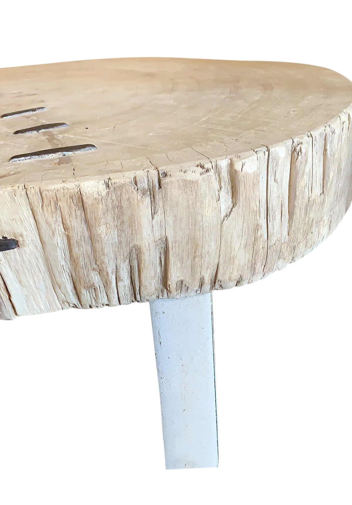 Capri Live Edge Primitive round side table Small (size vary 16-25" wide)
