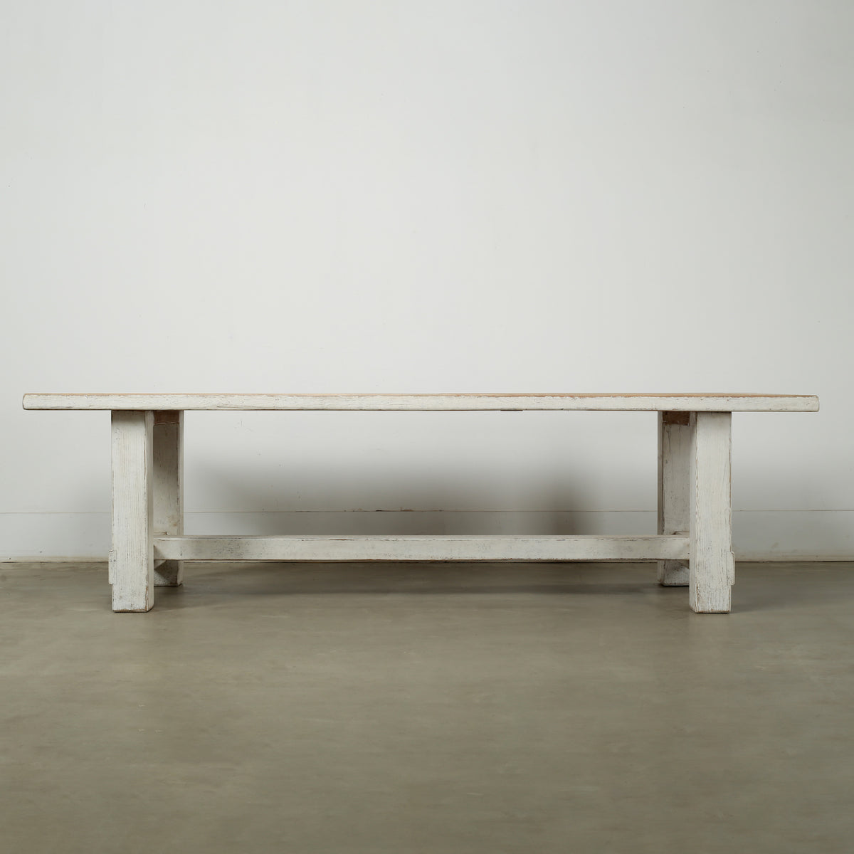 Amalfi Two Tones 9' Long Dining Table Antique off white