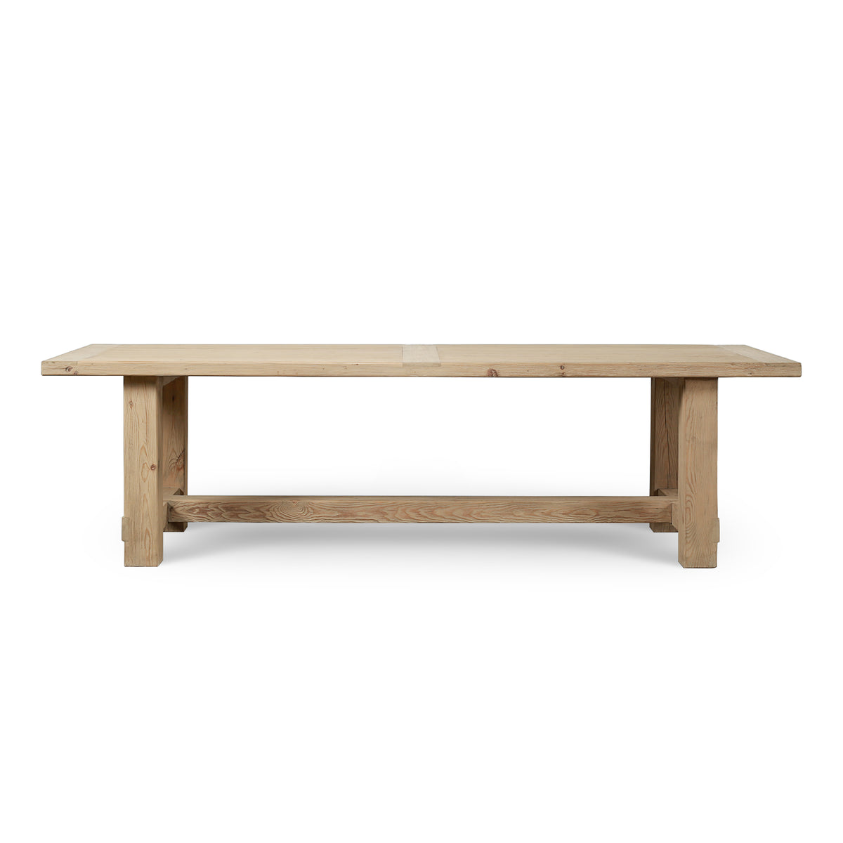 Amalfi 9' Long Dining Table Weathered Natural Pinewood 110x40x31H