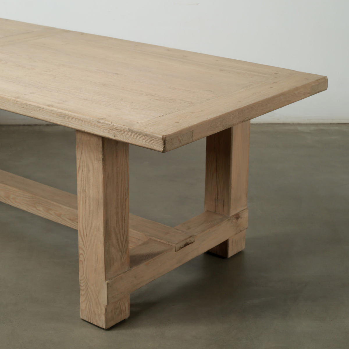 Amalfi 9' Long Dining Table Weathered Natural Pinewood 110x40x31H