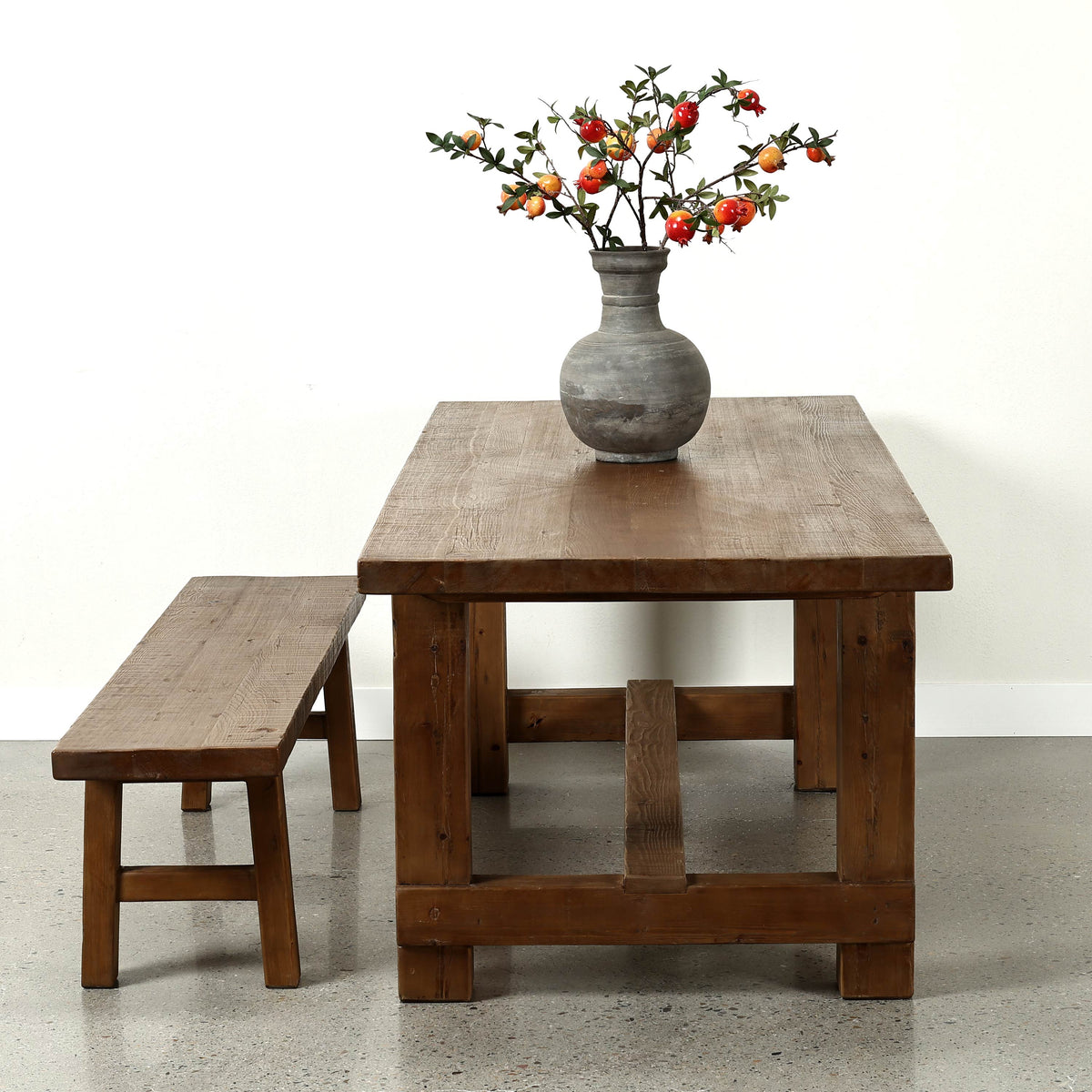 Amalfi 7' Long Dining Table with Dark Walnut Matte Finish