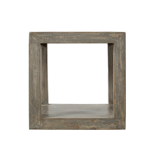 Peking Grand Framed Square Side Table Weathered Gray wash image 2