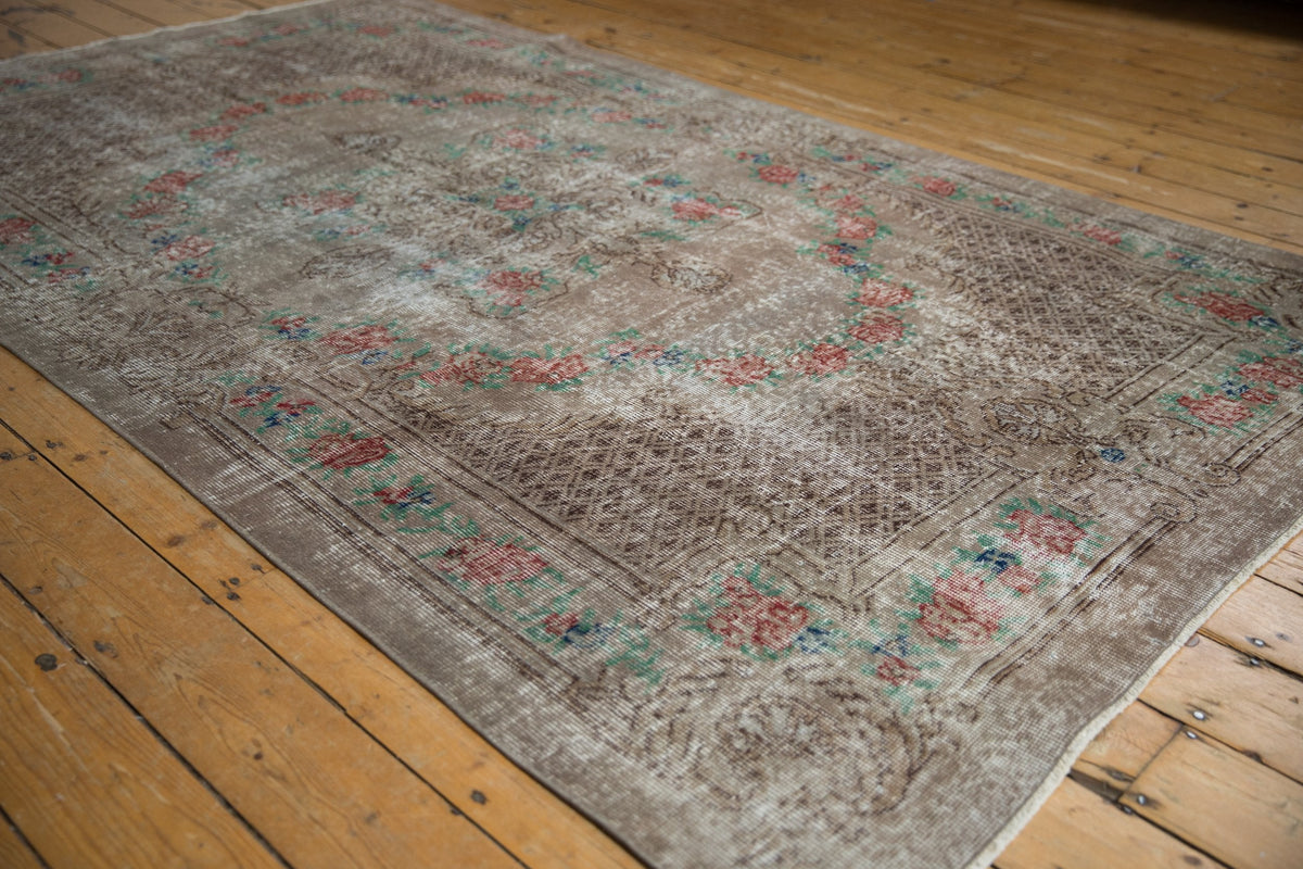 5.5x9.5 Vintage Distressed Overdyed Oushak Carpet