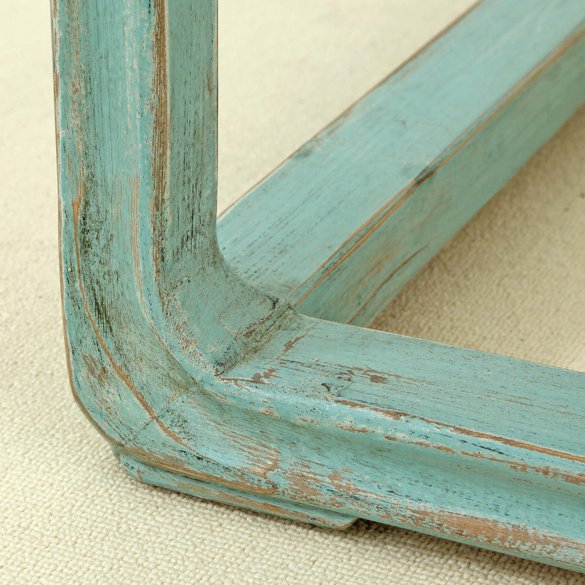 Peking Ming Square Side Table Weathered Turquoise