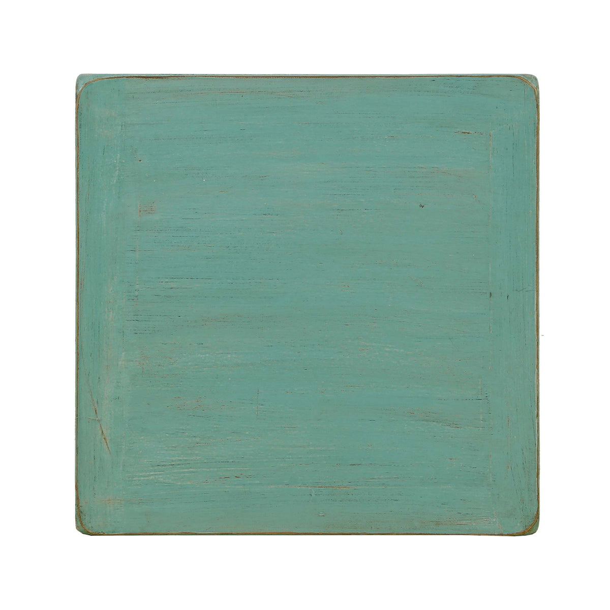Peking Ming Square Side Table Weathered Turquoise