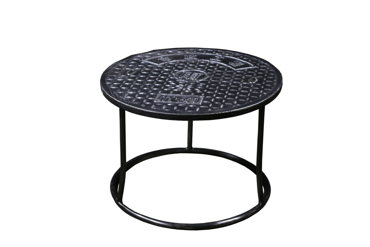 Vintage Iron Round Side Table