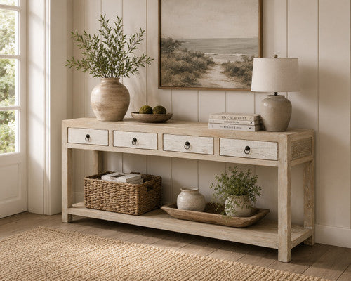Amalfi Two Tones Sideboard With Four Drawers 75x18x35 image 2
