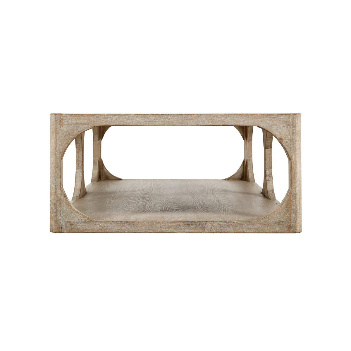 Ming Arch Coffee Table Weathered white wash 55x33