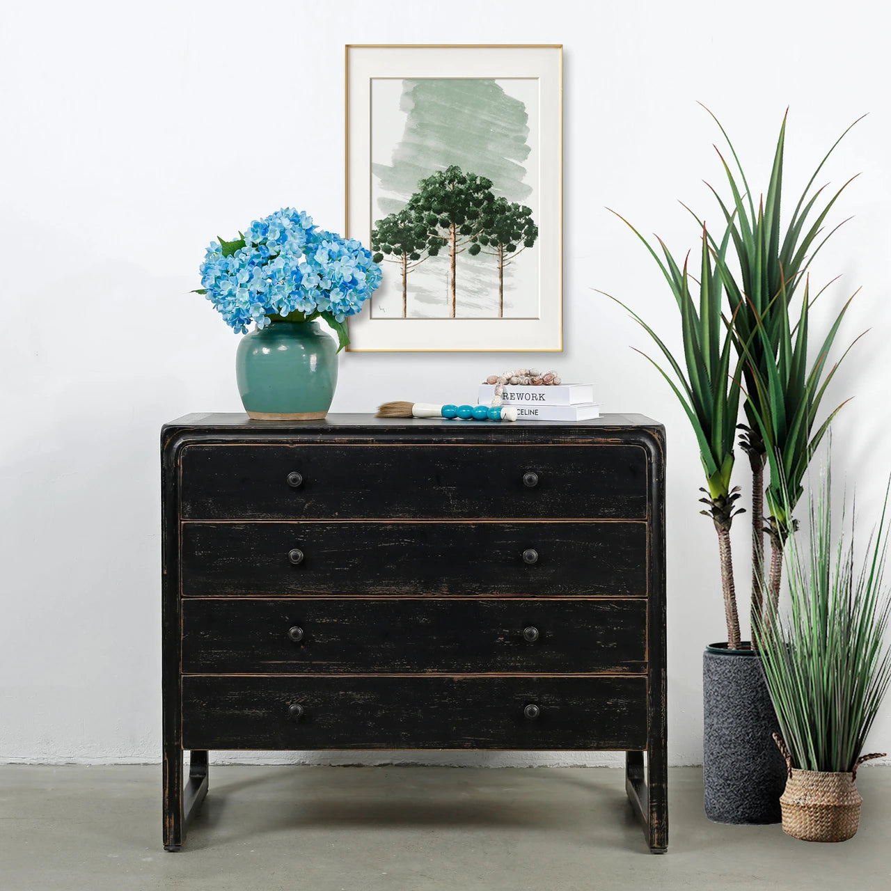 Peking Ming Side Table With Four Drawers | Antique Wood