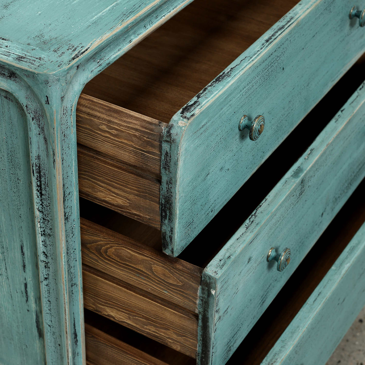 Peking Ming Side Table with 3-Drawers Soft Aqua Shade Pre-order Only Minimum order: 2 pieces