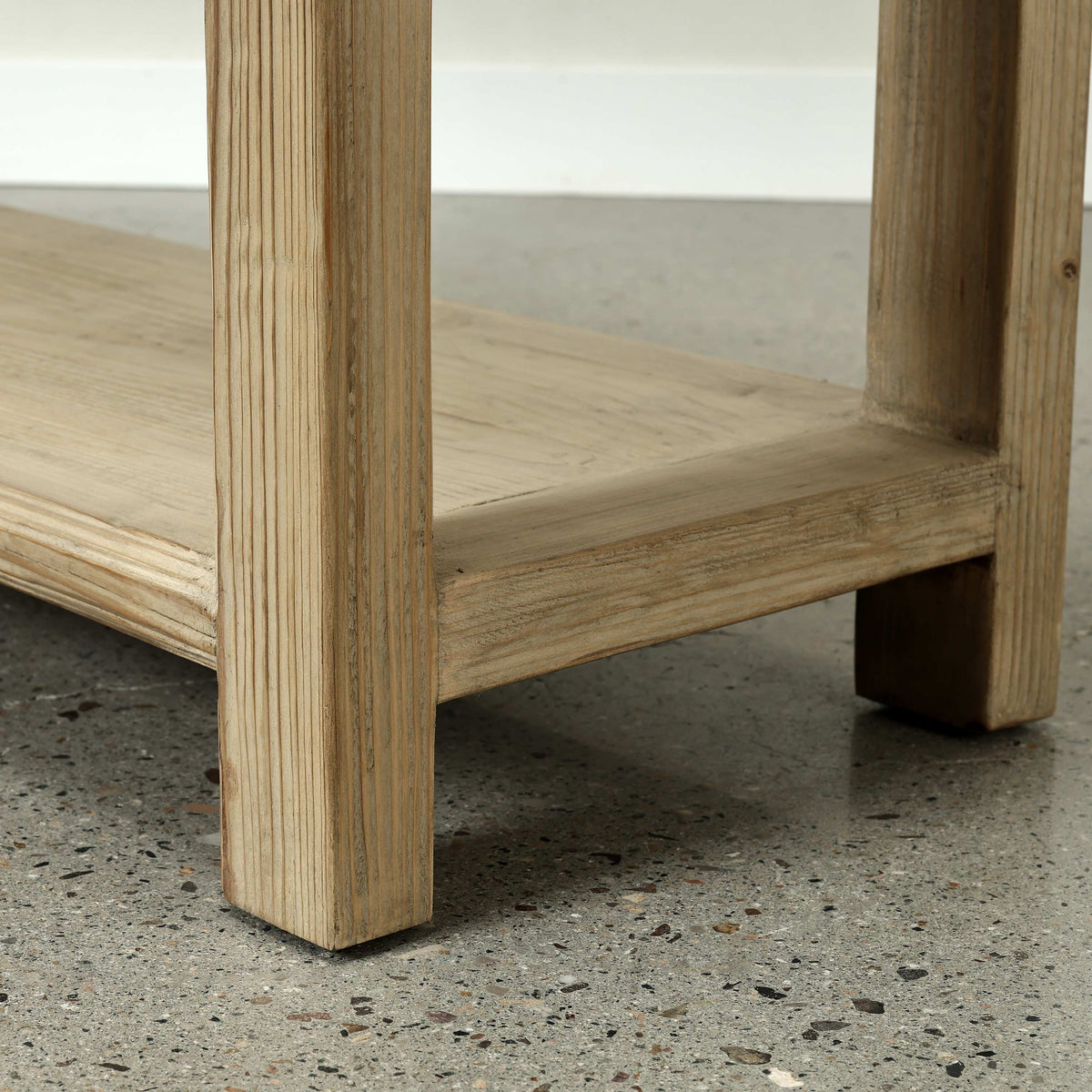 90" Long Console Table with 4 Drawers Weathered Natural