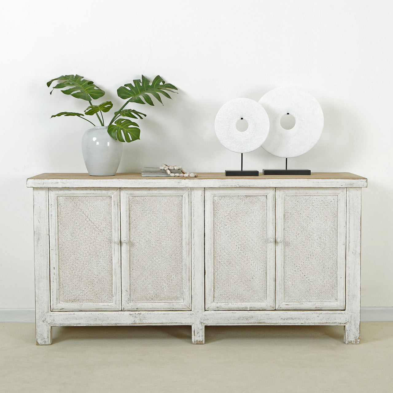 Amalfi Two Tones Sideboard with 4 Rattan Doors image