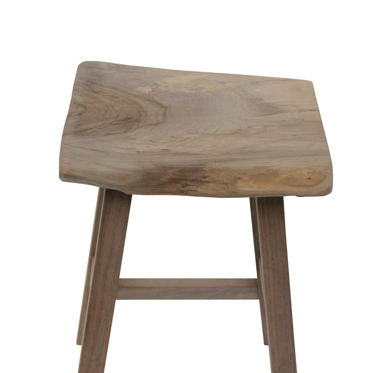 24" High Live Edge Walnut Wood Counter Stool Natural(color & size vary)