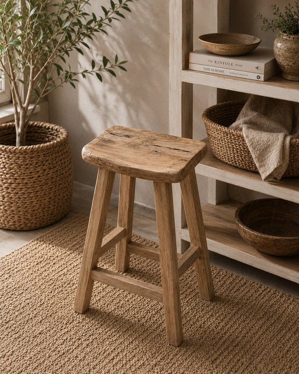 Live Edge Stool Walnut Wood Natural(color & size vary) image 3