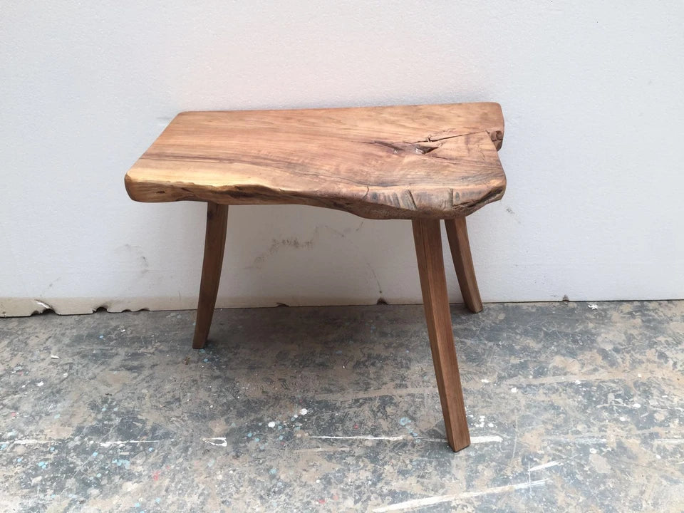 Live Edge Walnut Wood Side Table | One-Of-A-Kind Natural Slab