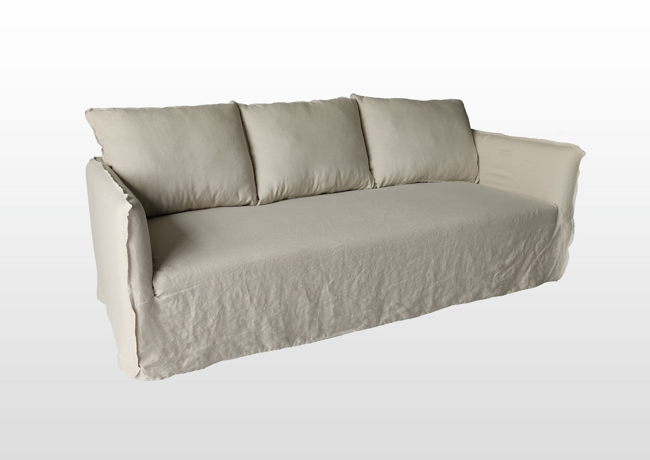Naples Slipcover Sofa Wash Linen Light Beige (DX165-2) SALES $999 image