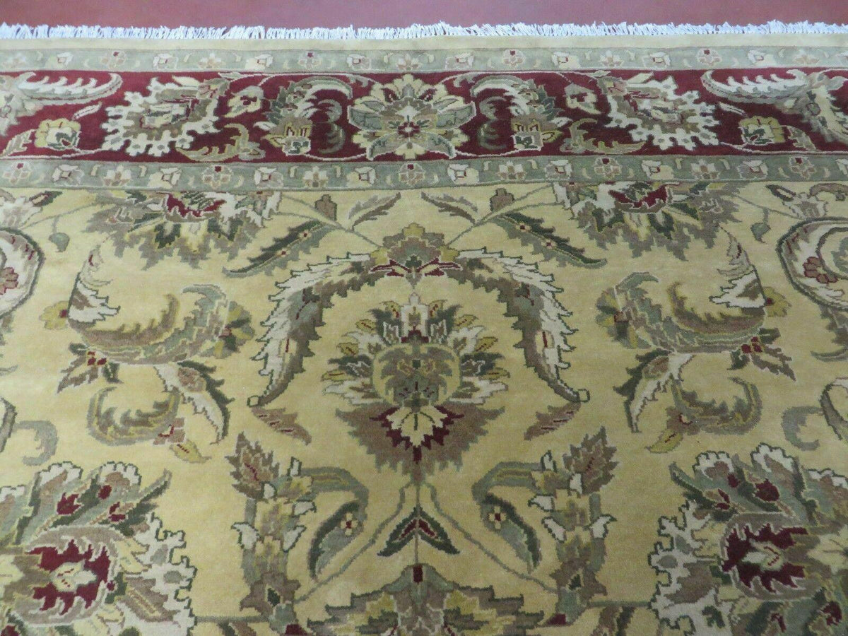 9' X 12' Vintage Handmade India Oriental Jaipur Quality Tea Wash Hand Knotted - Jewel Rugs, view 4