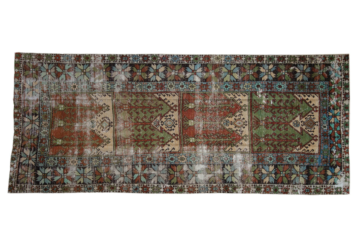 4.5x10.5 Vintage Distressed Oushak Rug Runner