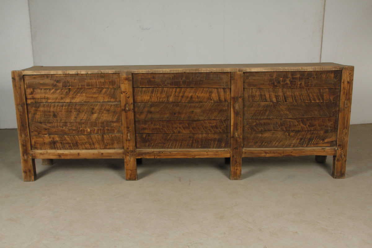 Antique six doors sideboard (Size and finish vary Approx 8-10ft long)