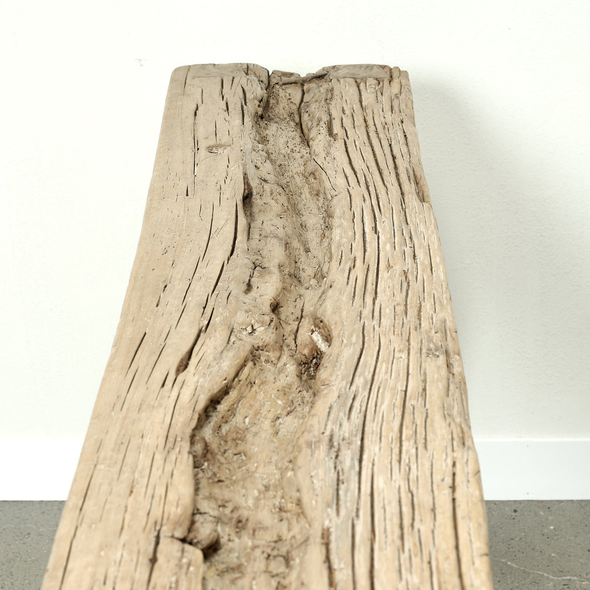 Vintage Waterfall Console Table Weathered Natural 94"W 13"D 34" H