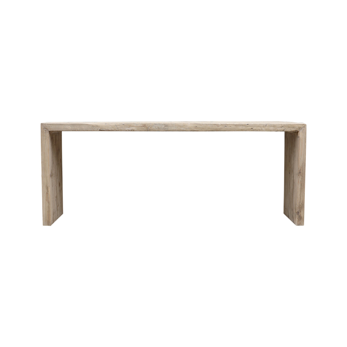 Vintage Waterfall Console Table Weathered Natural Approx.7-7.5ft Long