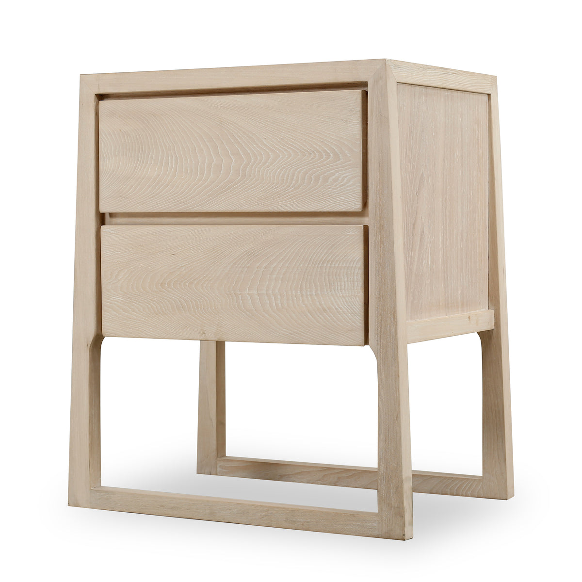 Lily Casa Side table with two Drawers Whitewash