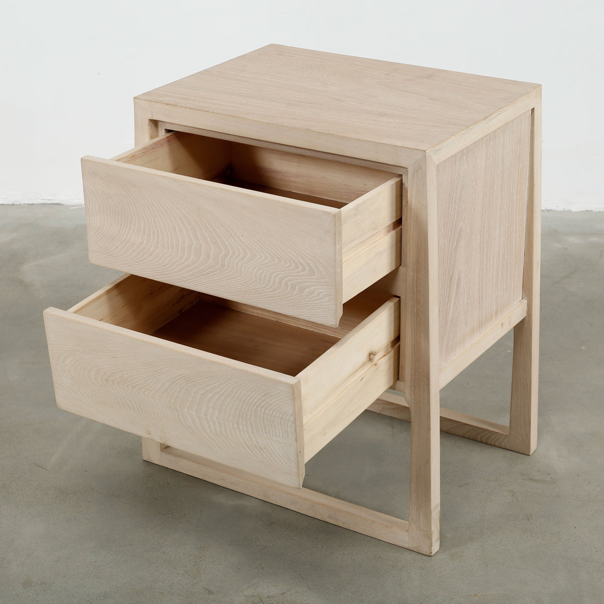Lily Casa Side table with two Drawers Whitewash