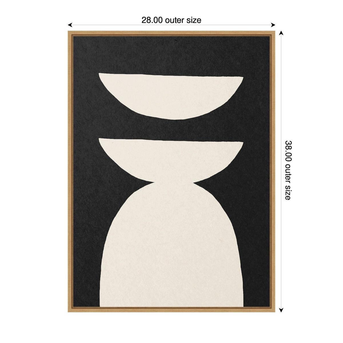 Sylvie White Geometric Abstract Framed Canvas by July Art Prints