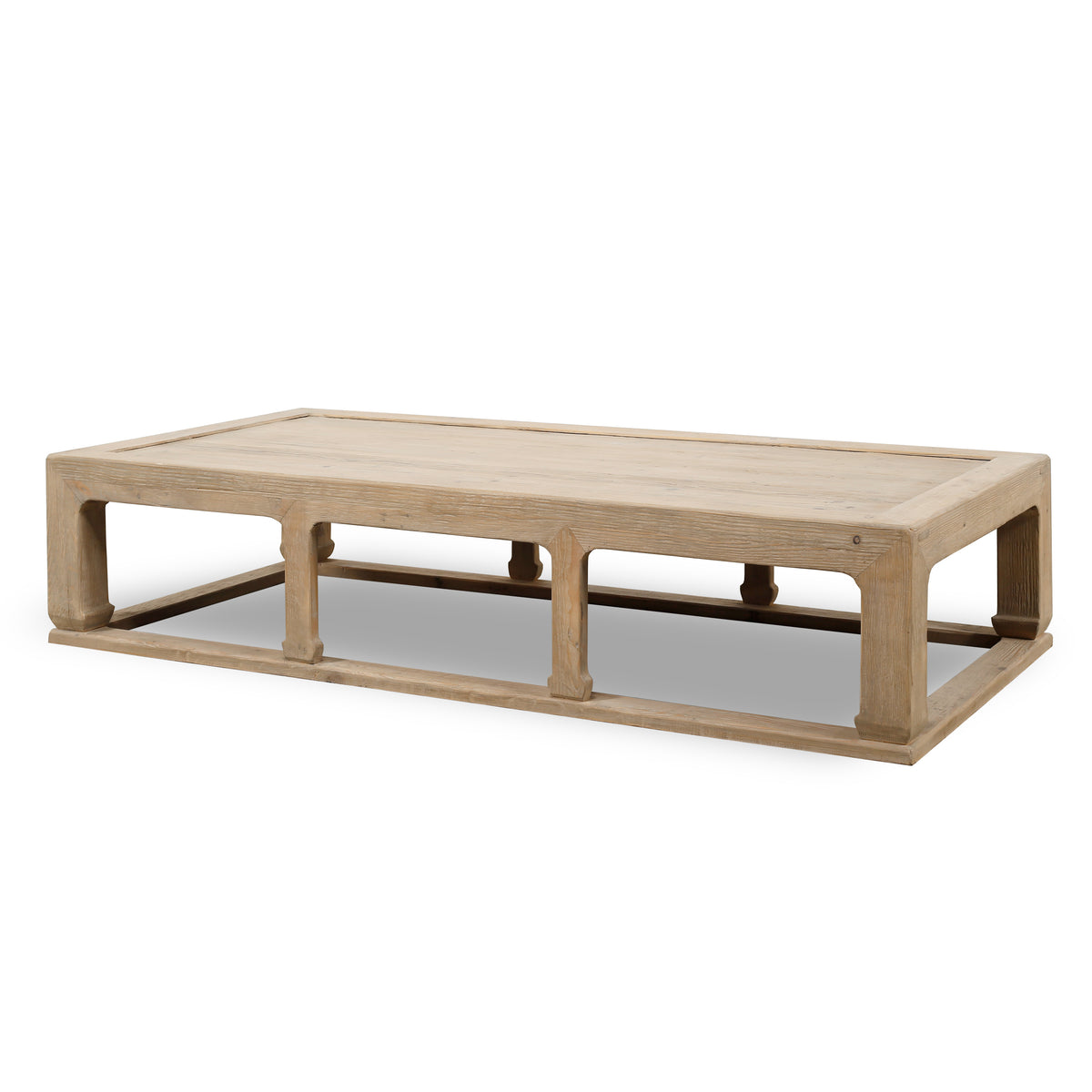 Capri Coffee Table With Arrow-Shaped Legs Weathered Natural 72x36x16
