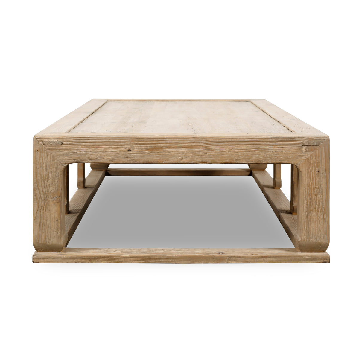 Capri Coffee Table With Arrow-Shaped Legs Weathered Natural 72x36x16