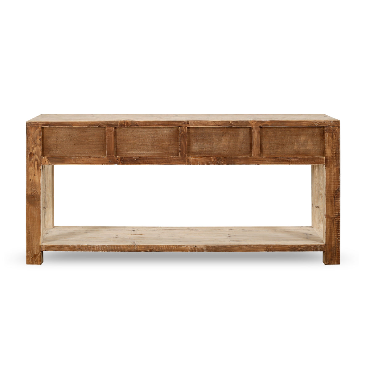 70" Capri 4 drawers sideboard weathered natural pinewood solid top