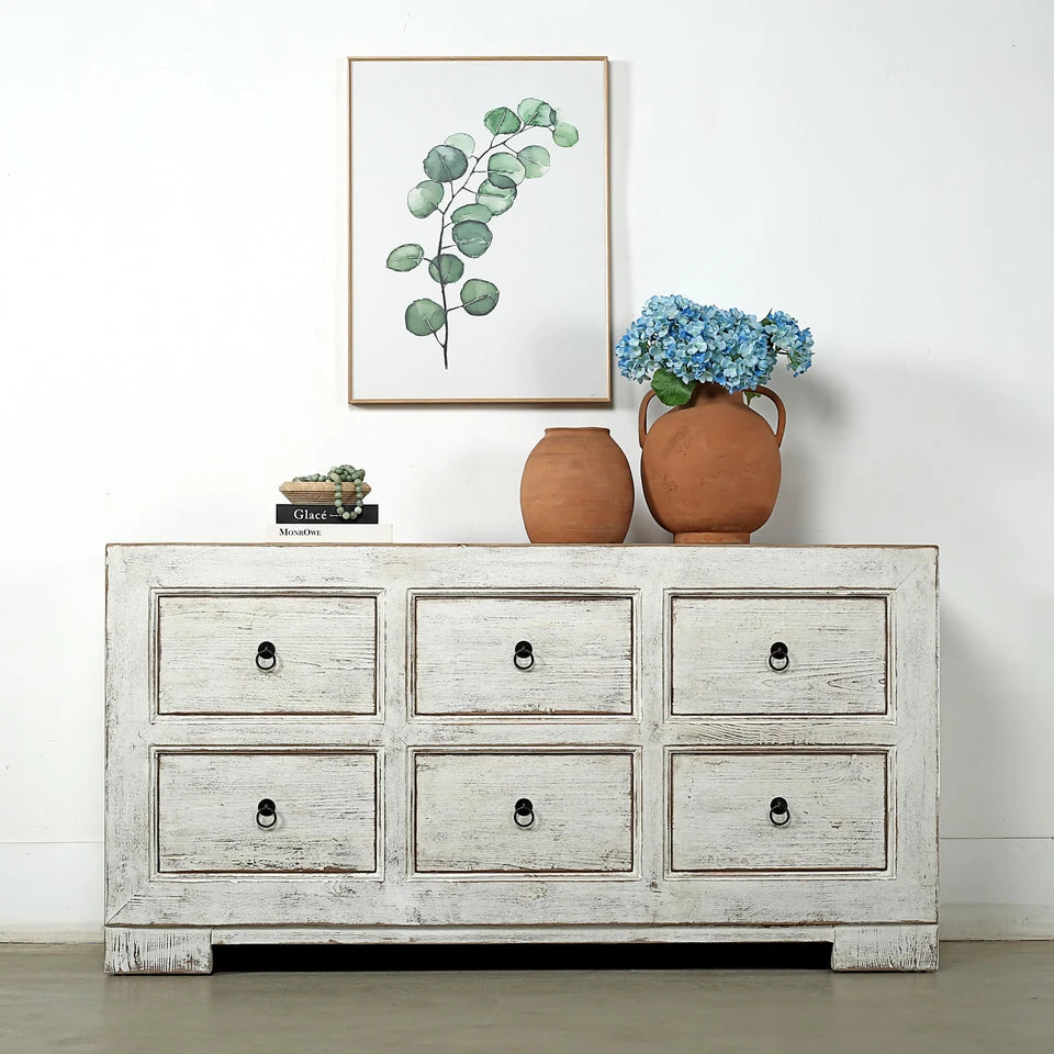Two-Tone Capri Chest Of Drawers | Distressed Natural Finish