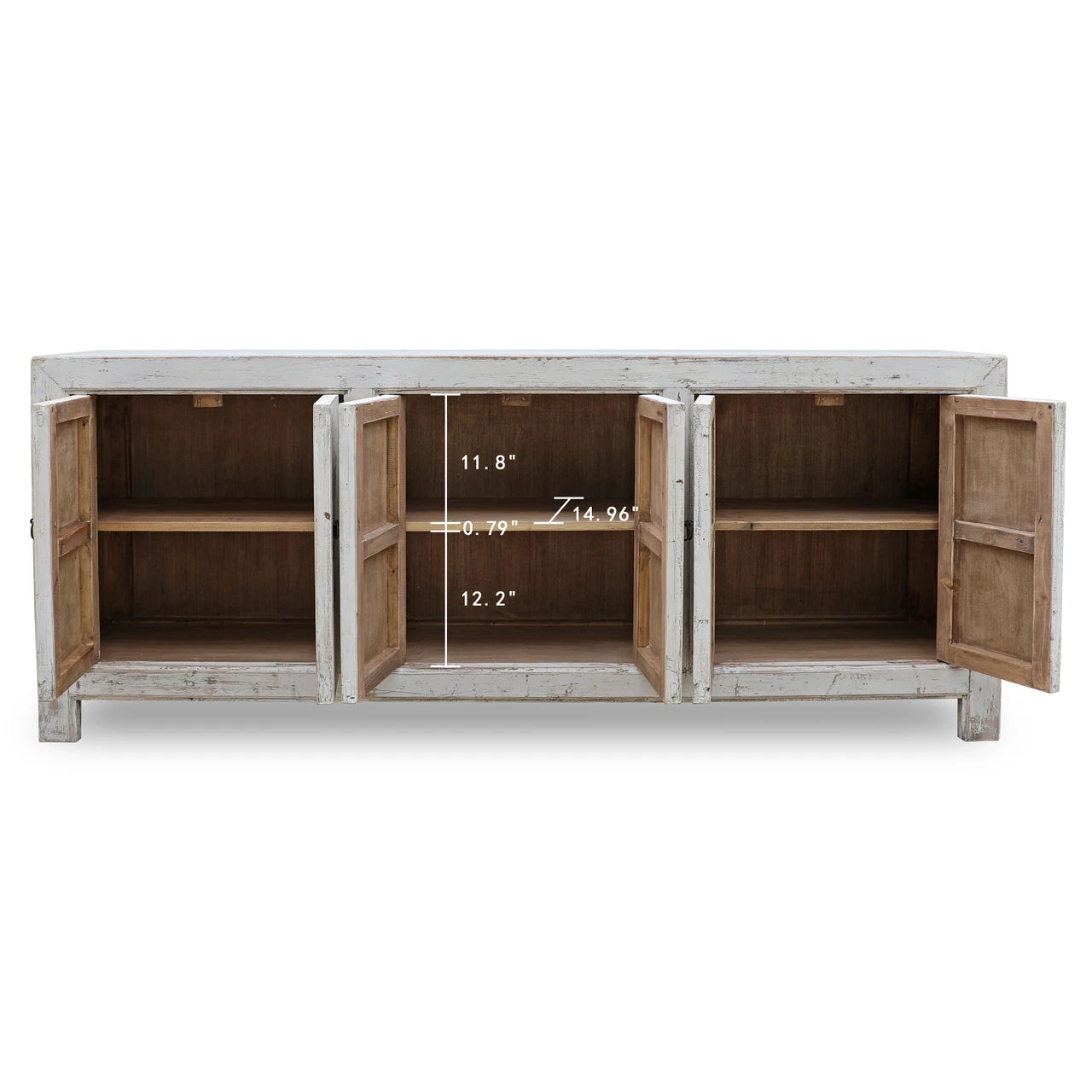 Tropea Six Door Sideboard | Distressed Reclaimed Wood