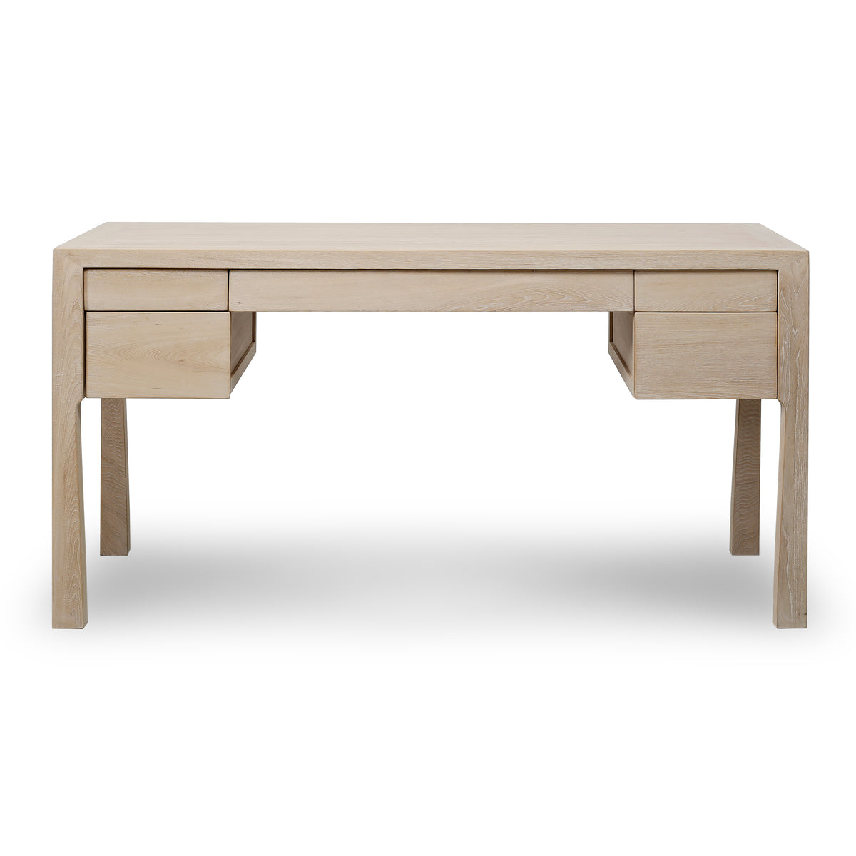 Lily Casa 5 Drawers Desk White Wash Ash 61.8x25.9x30.98H