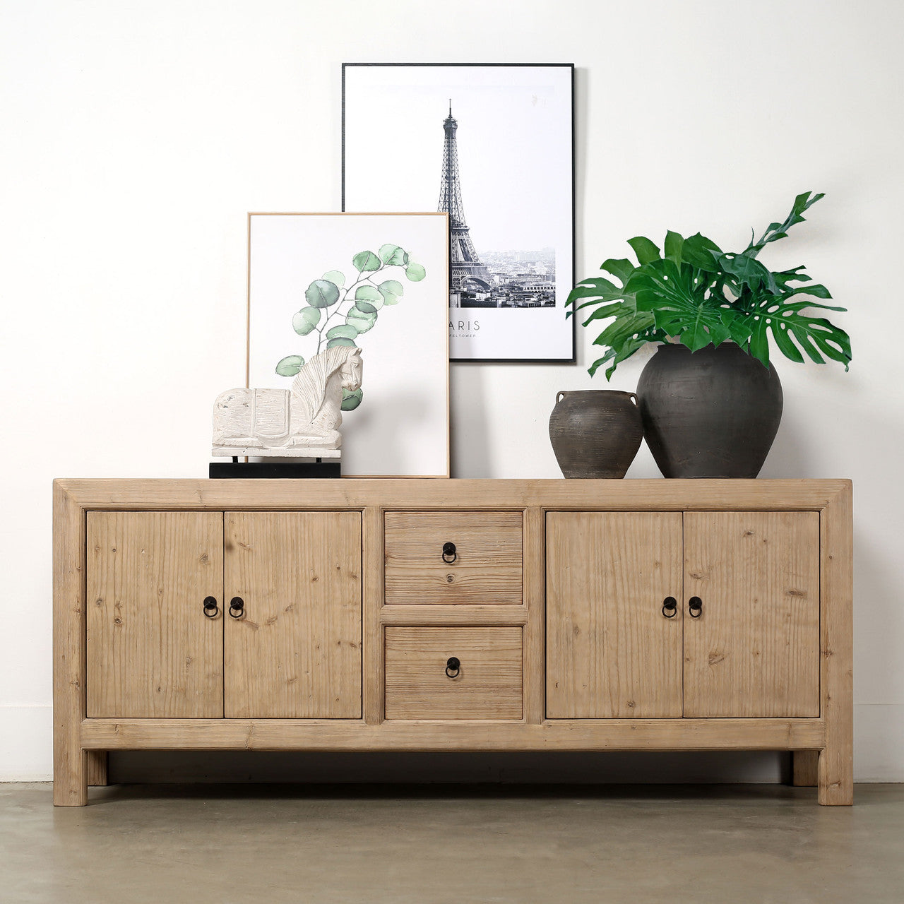 Two Drawers Buffet Weathered Natural image