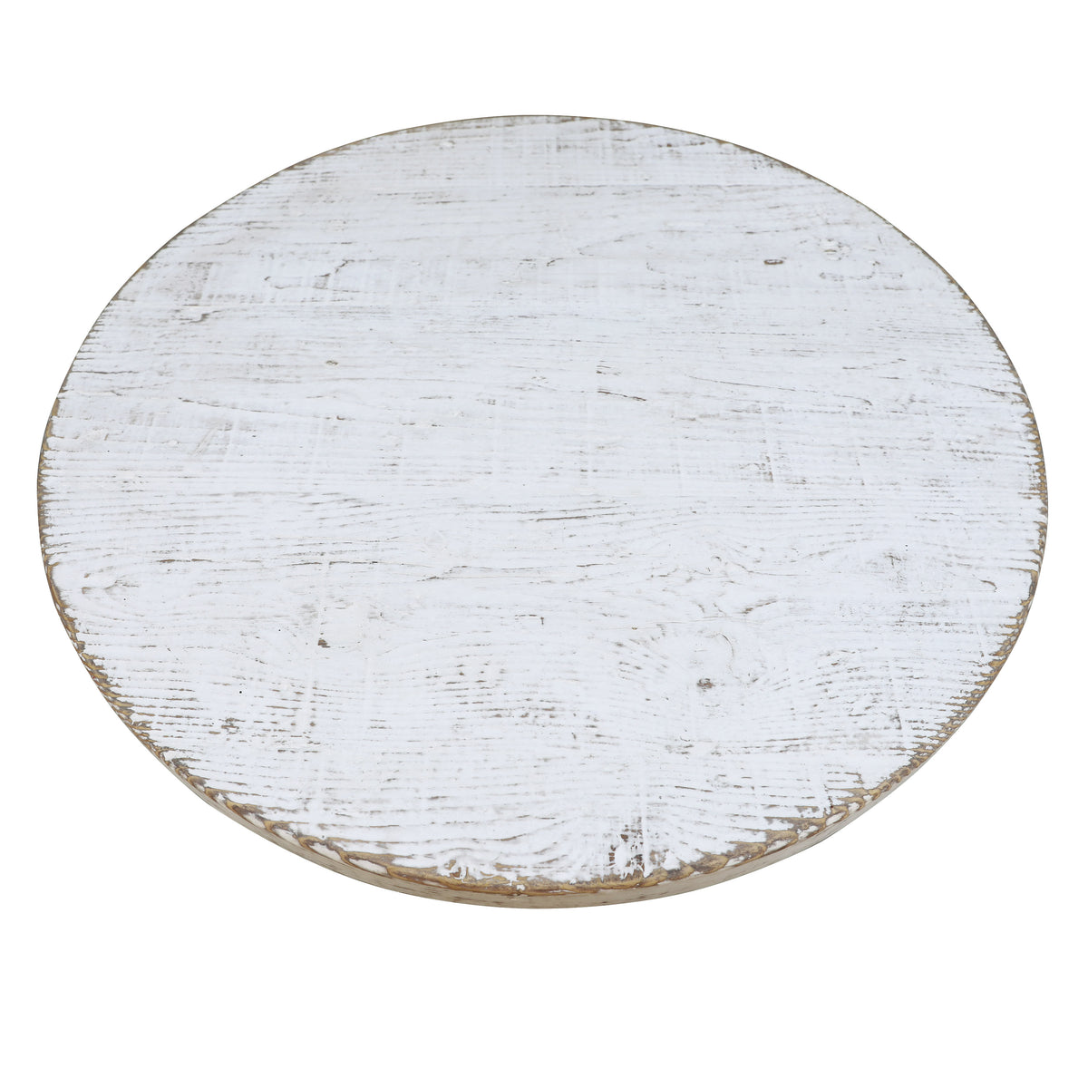 Catania 32" Round Table Distressed White