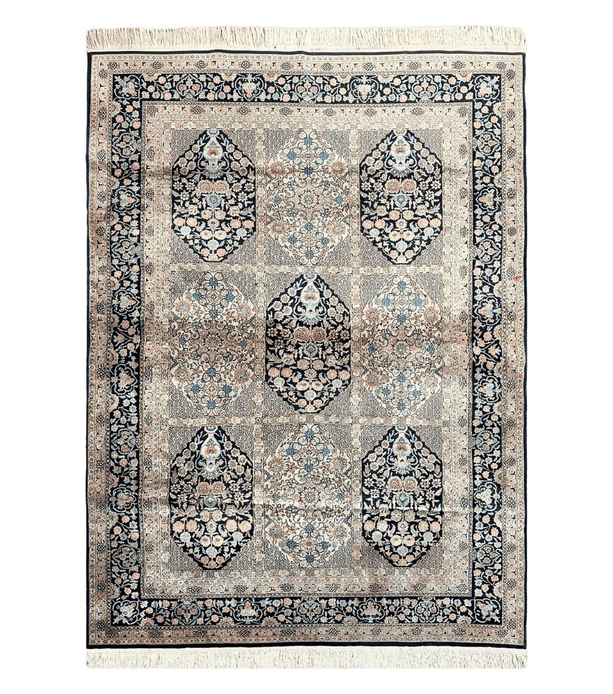 4' X 6' Vintage Fine Hand Made Turkish Oriental Silk Rug 400 KPSI Wow - Jewel Rugs