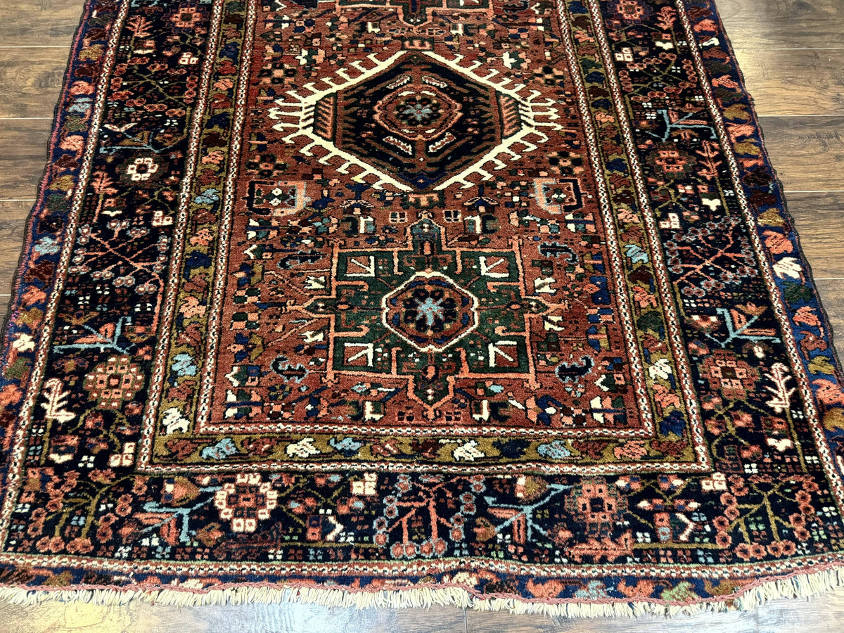 Antique Persian Karajeh Heriz Rug 5x6 - Jewel Rugs, view 6