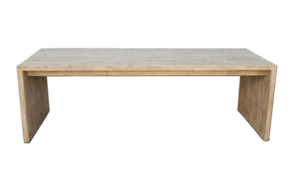 Waterfall Dining Table | Reclaimed Natural Pinewood