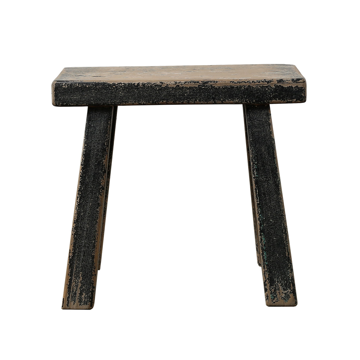 14" High Rectangular Step Stool Distressed Black(Minim 2 pieces)