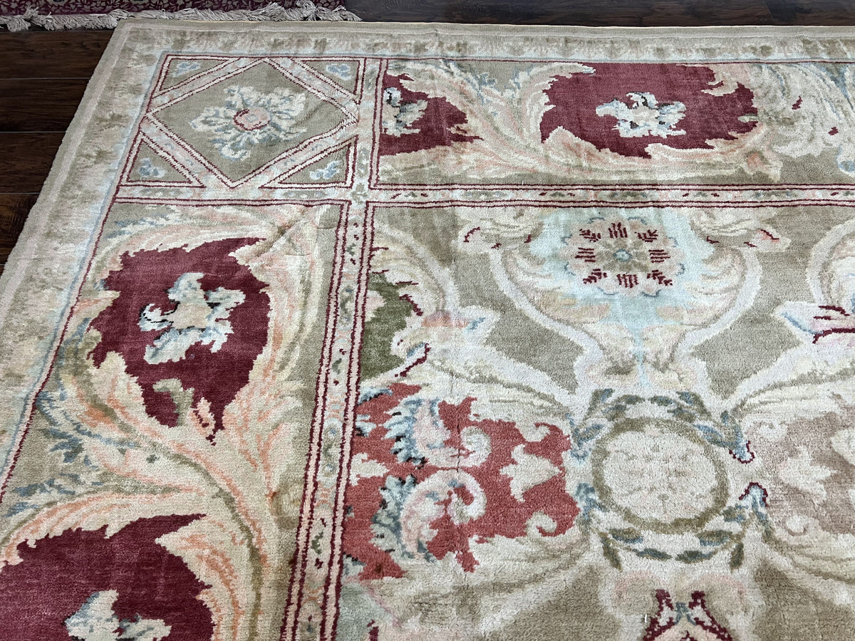 Large Egyptian Oushak Rug 12x21, Wool Handmade Vintage Carpet, Allover Pattern, Oversized 12 x 21 ft Traditional Rug - Jewel Rugs, view 6