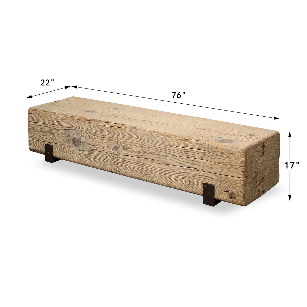 Approx. 76" Long 22" Deep and 17" House Beam Block with Metal Stand