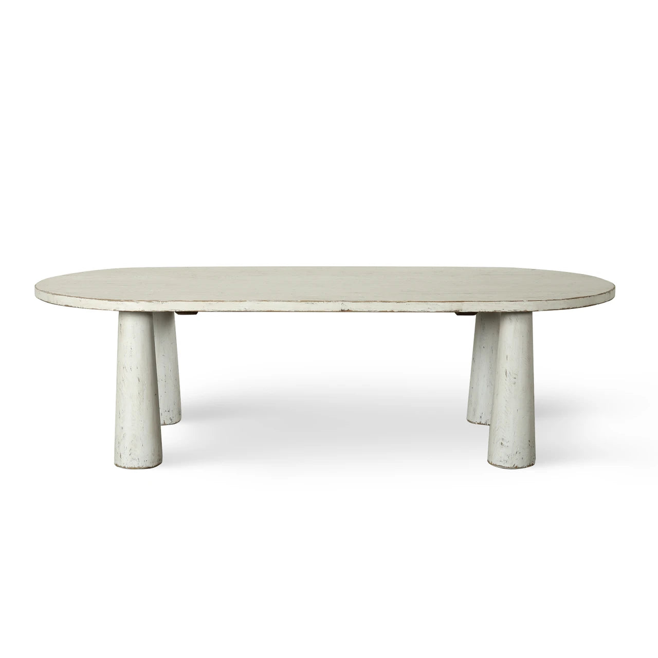Amalfi Two-Tone Oval Dining Table | Distressed Natural Finish
