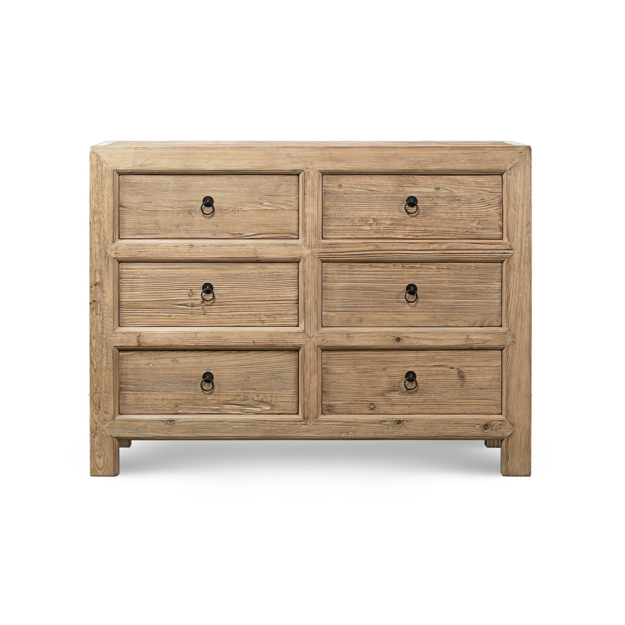 Six Drawer Chest | Weathered Natural Solid Pine
