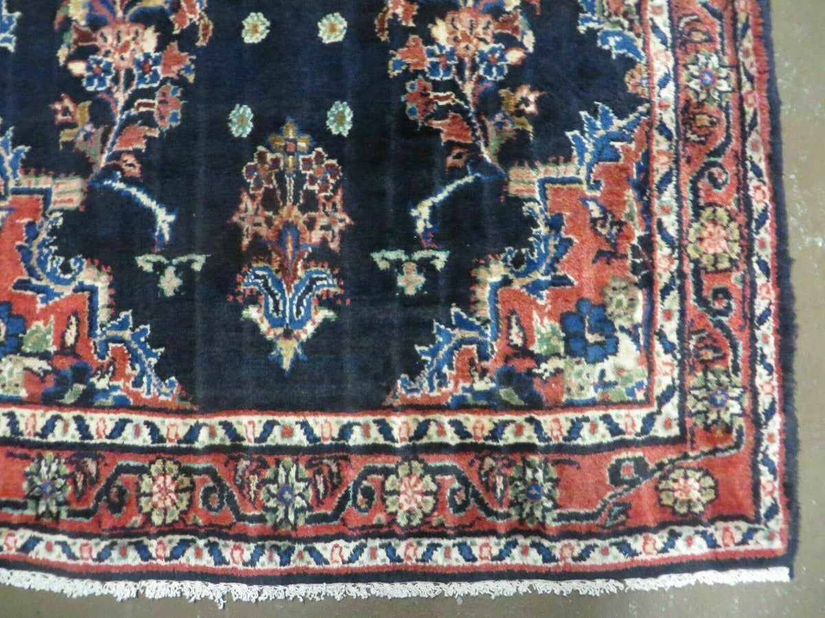 Persian Runner Rug 4x11, Navy Blue Antique Lilihan Runner - Jewel Rugs, view 10
