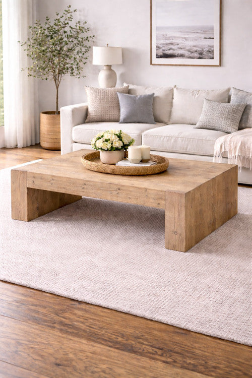 Seaside Slab Coffee Table 60x30 Weathered Natural image 2